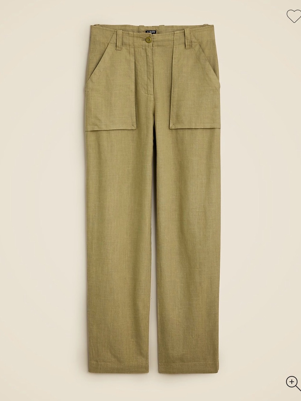 J. Crew NWT White Seaside Cargo Pant Linen Blend - Picture 5 of 5